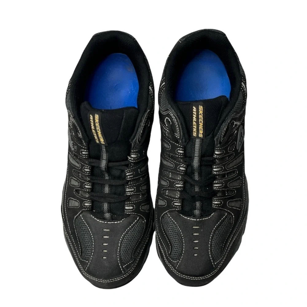 Skechers Men's 12 After Burn Memory Fit 50125EWW Black Running Shoes Sneakers - Picture 6 of 10